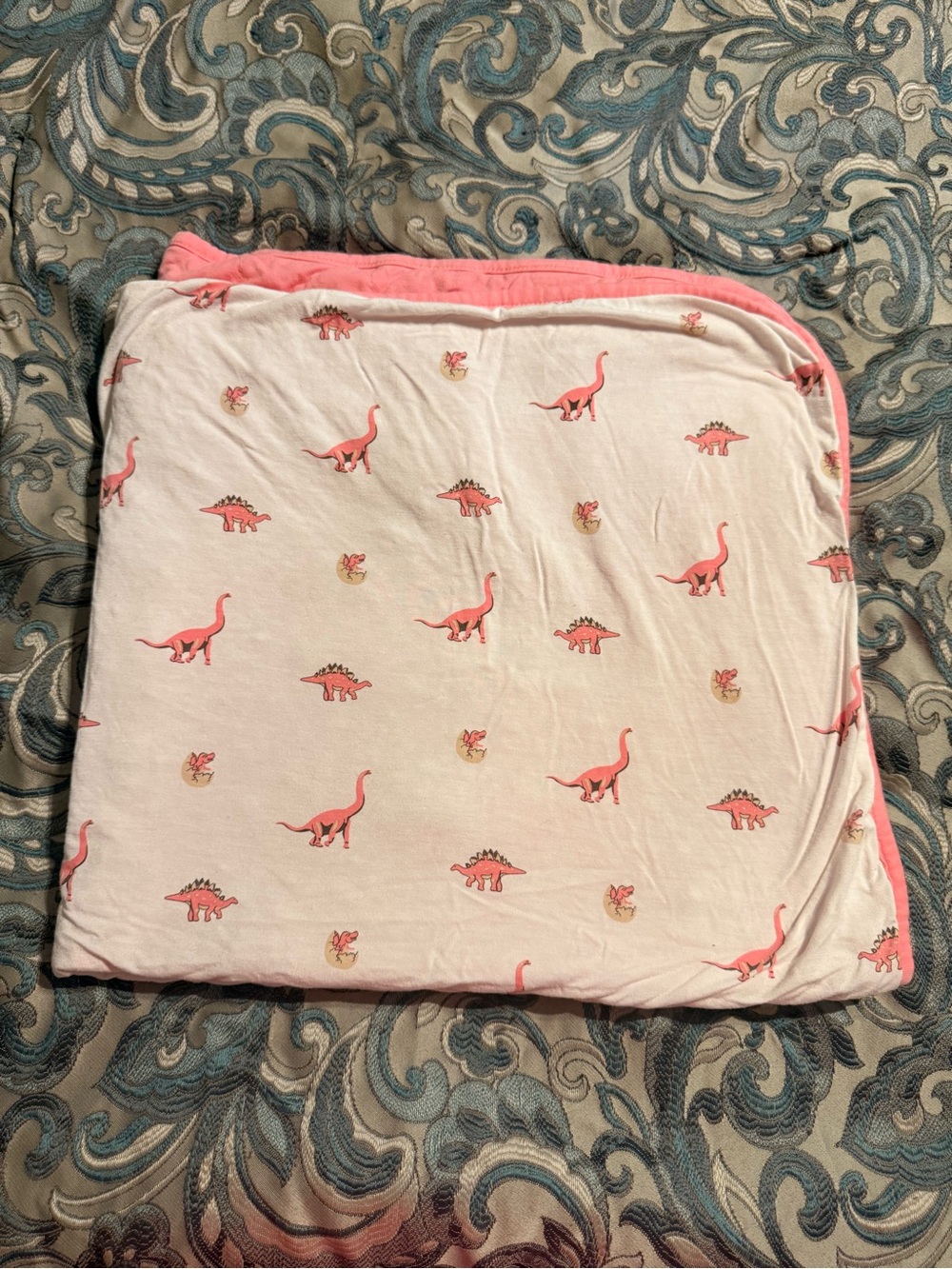 Kyte BABY Pink Dinosaur Print Baby Blanket